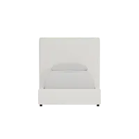 Grayton Gellar White 54" Upholstered Platform Bed