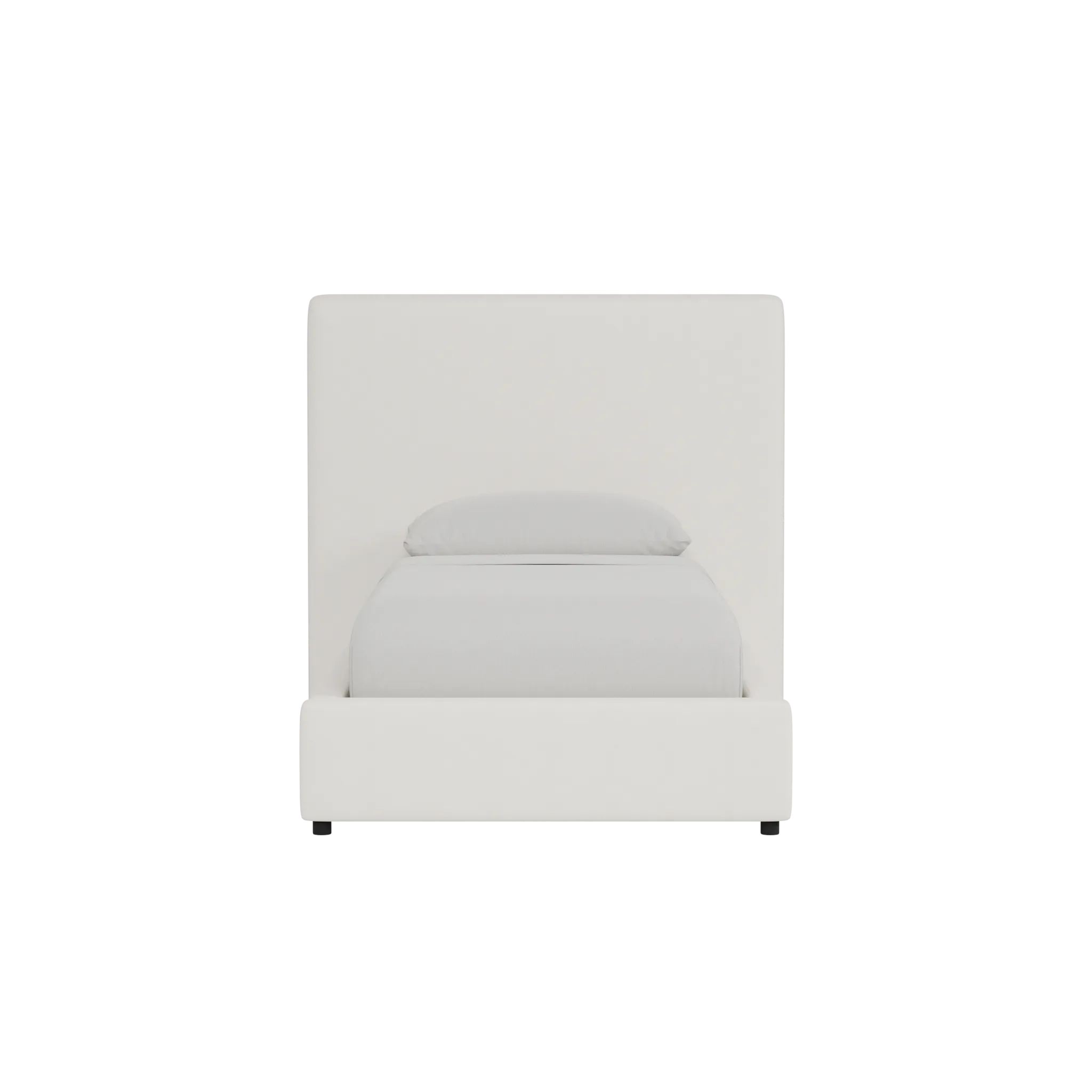 Grayton Gellar White 54" Upholstered Platform Bed