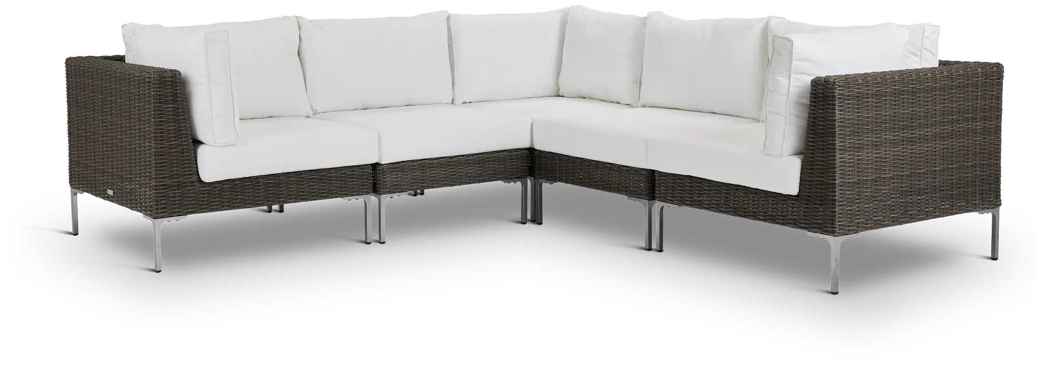 Tulum White Woven Two-arm Sectional Tulum White Woven Two-arm Sectional