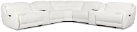 Jett White Micro Large Triple Power Reclining Two-arm Sectional