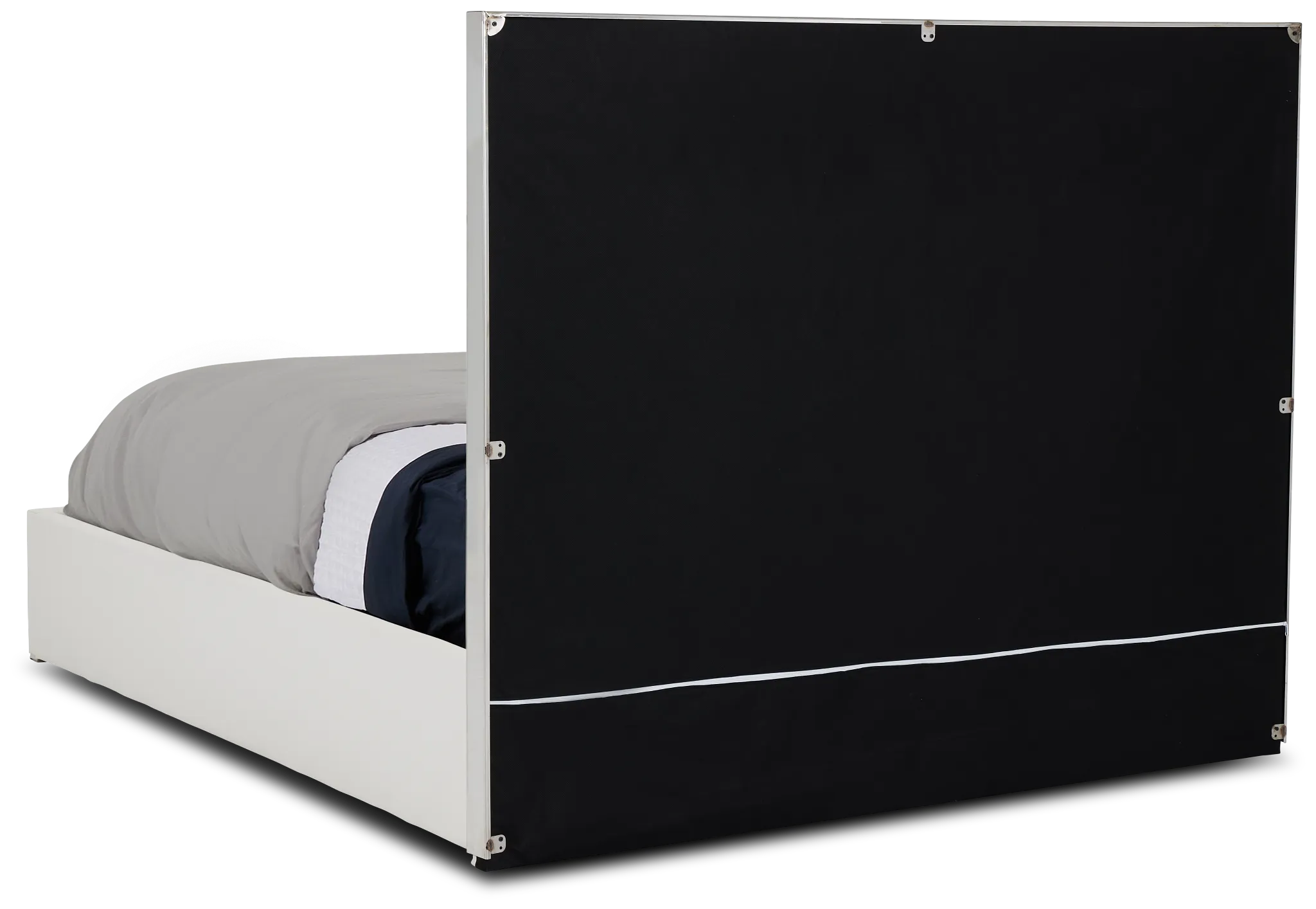 Cortina White Uph Platform Bed