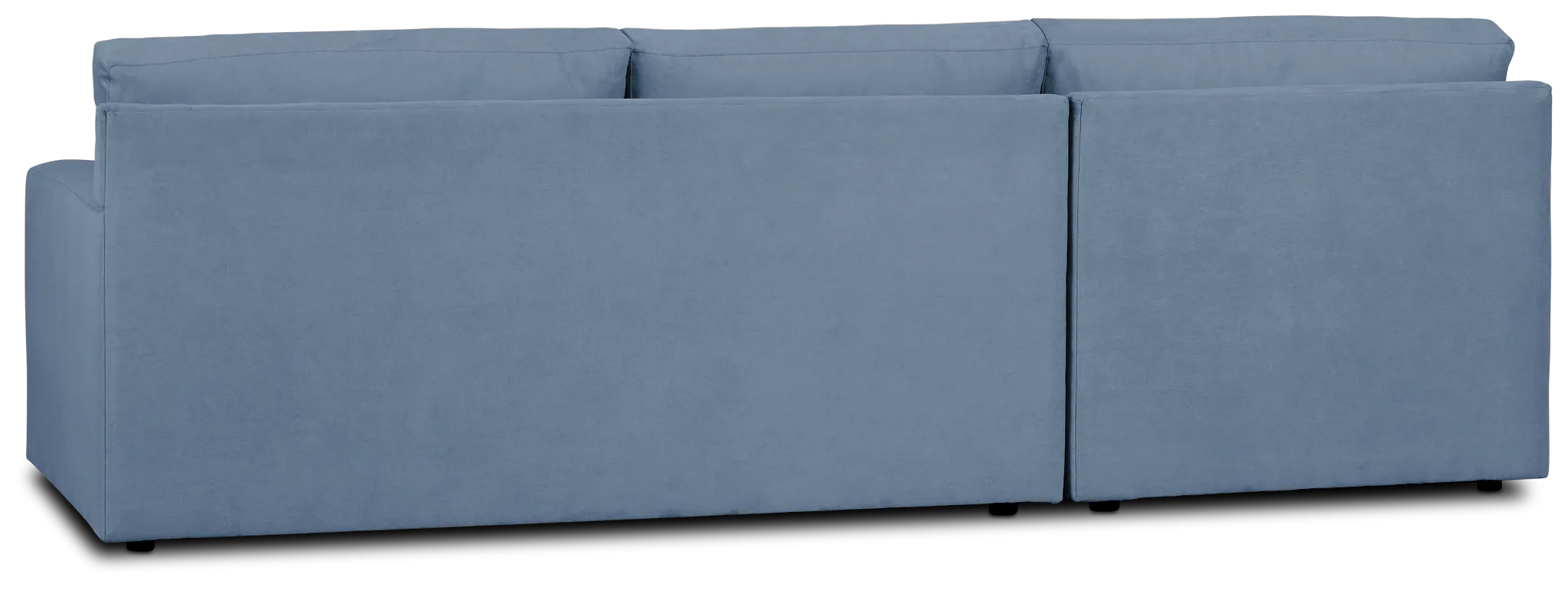Hudson Blue Fabric Left Chaise Sectional