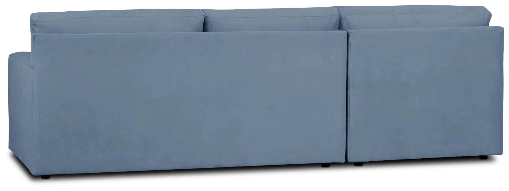 Hudson Blue Fabric Left Chaise Sectional Hudson Blue Fabric Left Chaise Sectional