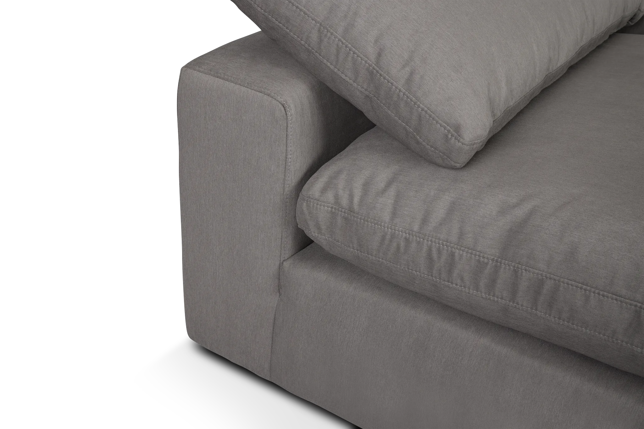 Nixon Light Gray Fabric 5pc Bumper Sectional