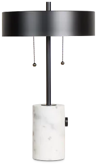 Ozzy Black Marble Table Lamp