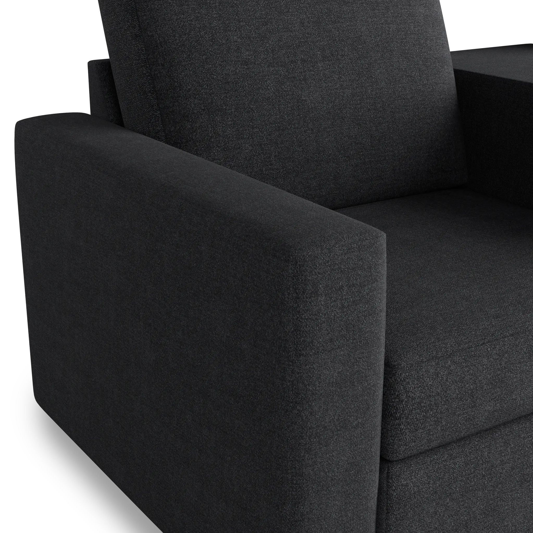 Citymod Dark Gray Fabric 3-piece Modular Sofa With Storage Console Citymod Dark Gray Fabric 3-piece Modular Sofa With Storage Console