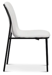 Palos White Upholstered Side Chair