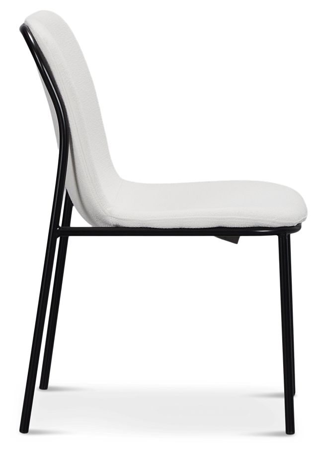 Palos White Upholstered Side Chair