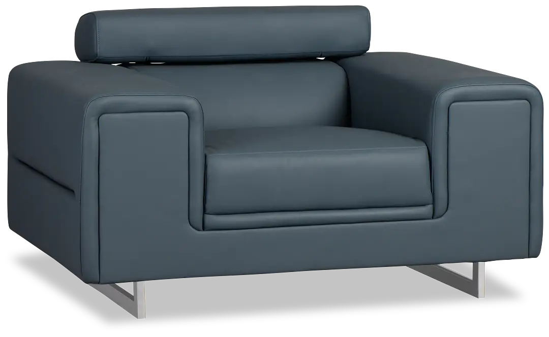 Drew Dark Blue Micro Chair Drew Dark Blue Micro Chair