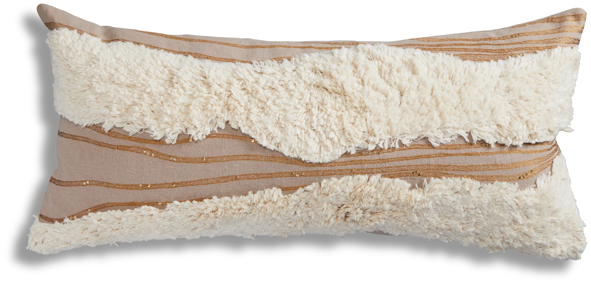 Merudi Ivory Lumbar Accent Pillow