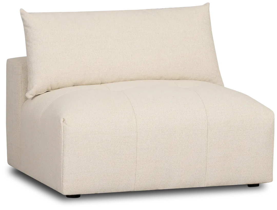 Remi Light Beige Fabric Armless Chair