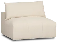 Remi Light Beige Fabric Armless Chair