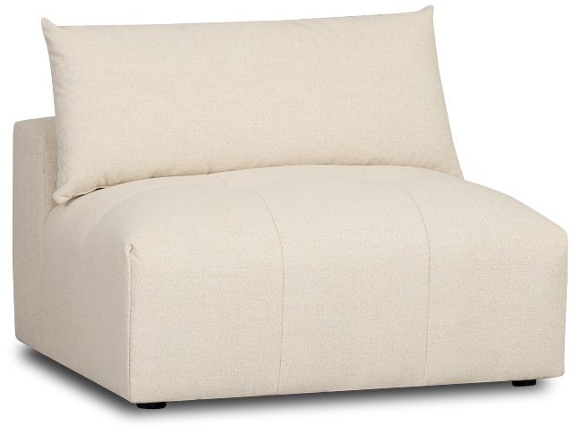 Remi Light Beige Fabric Armless Chair