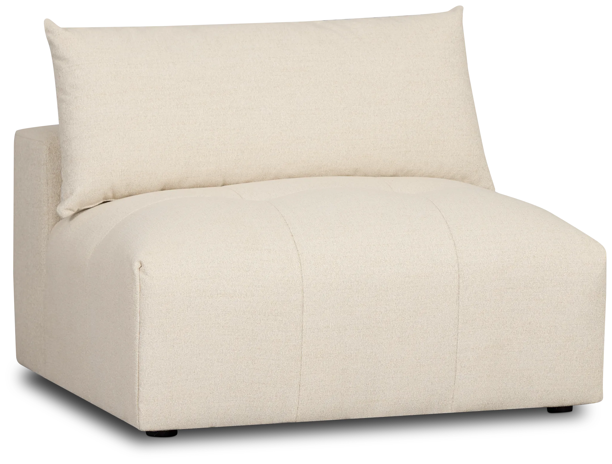 Remi Light Beige Fabric Armless Chair