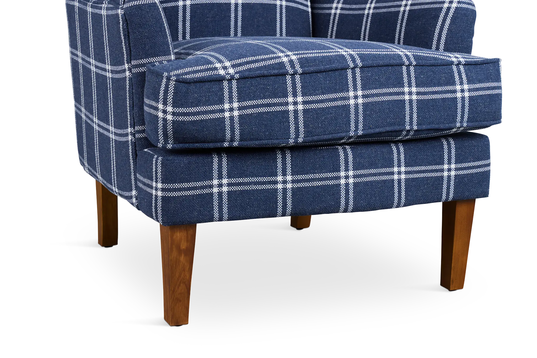 Leyla Dark Blue Fabric Accent Chair Leyla Dark Blue Fabric Accent Chair