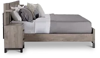 Evanston Gray Spread Bed W/ Two Nightstands