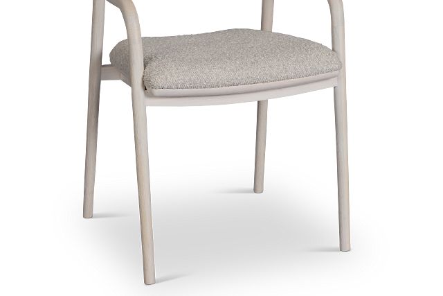 Gables White Upholstered Arm Chair