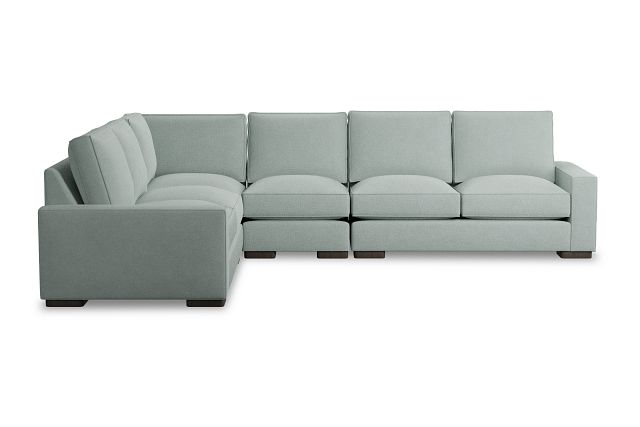 Edgewater Suave Light Green Medium Two-arm Sectional