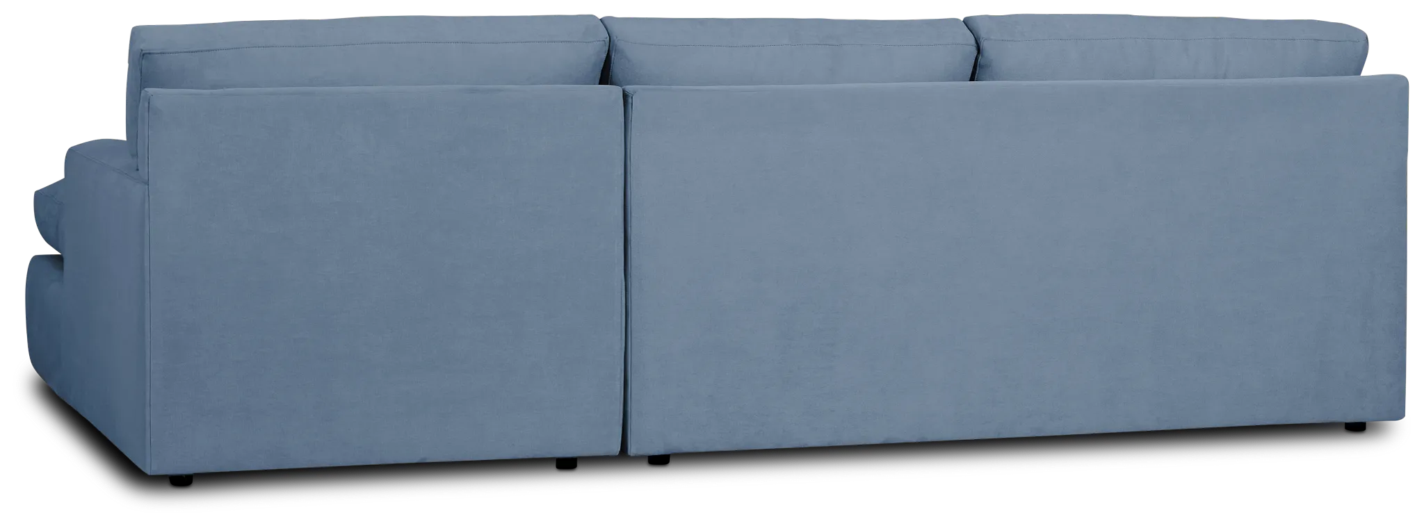 Hudson Blue Fabric Right Chaise Sectional