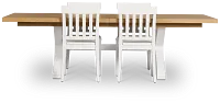 Nantucket Two-tone Rect Table & 4 White Wood Chairs