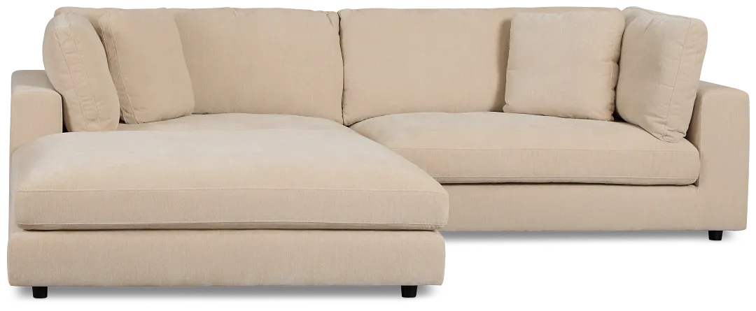 Lounge Light Beige Fabric Chaise Sectional