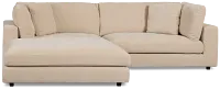 Lounge Light Beige Fabric Chaise Sectional