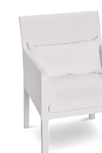 Lisbon White Cushioned Chair