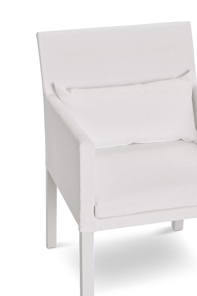 Lisbon White Cushioned Chair