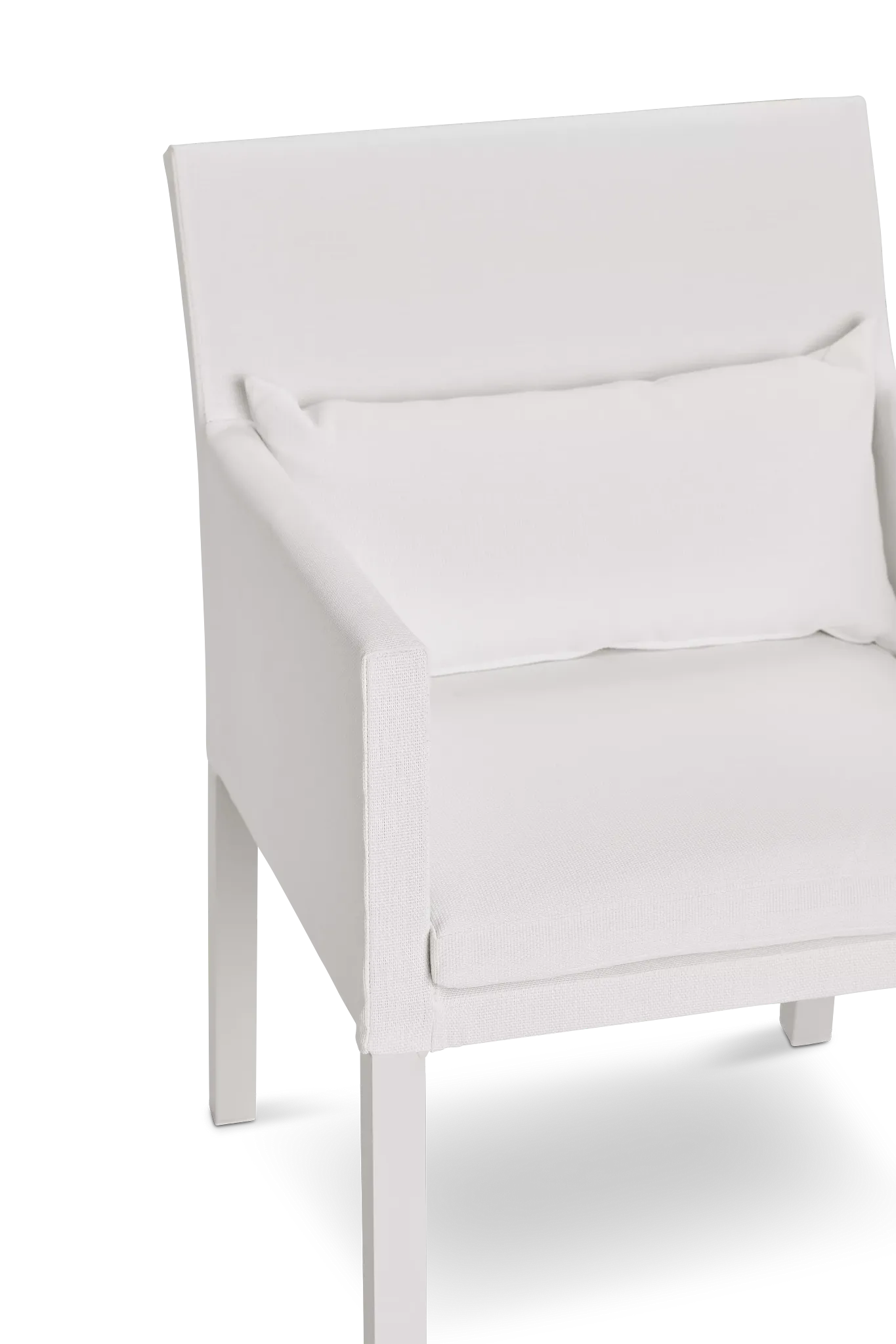 Lisbon White Cushioned Chair