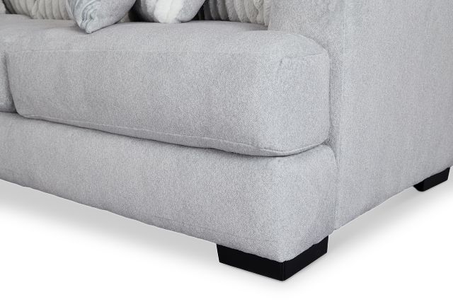 Kylie Light Gray Fabric Medium Left Chaise Sectional