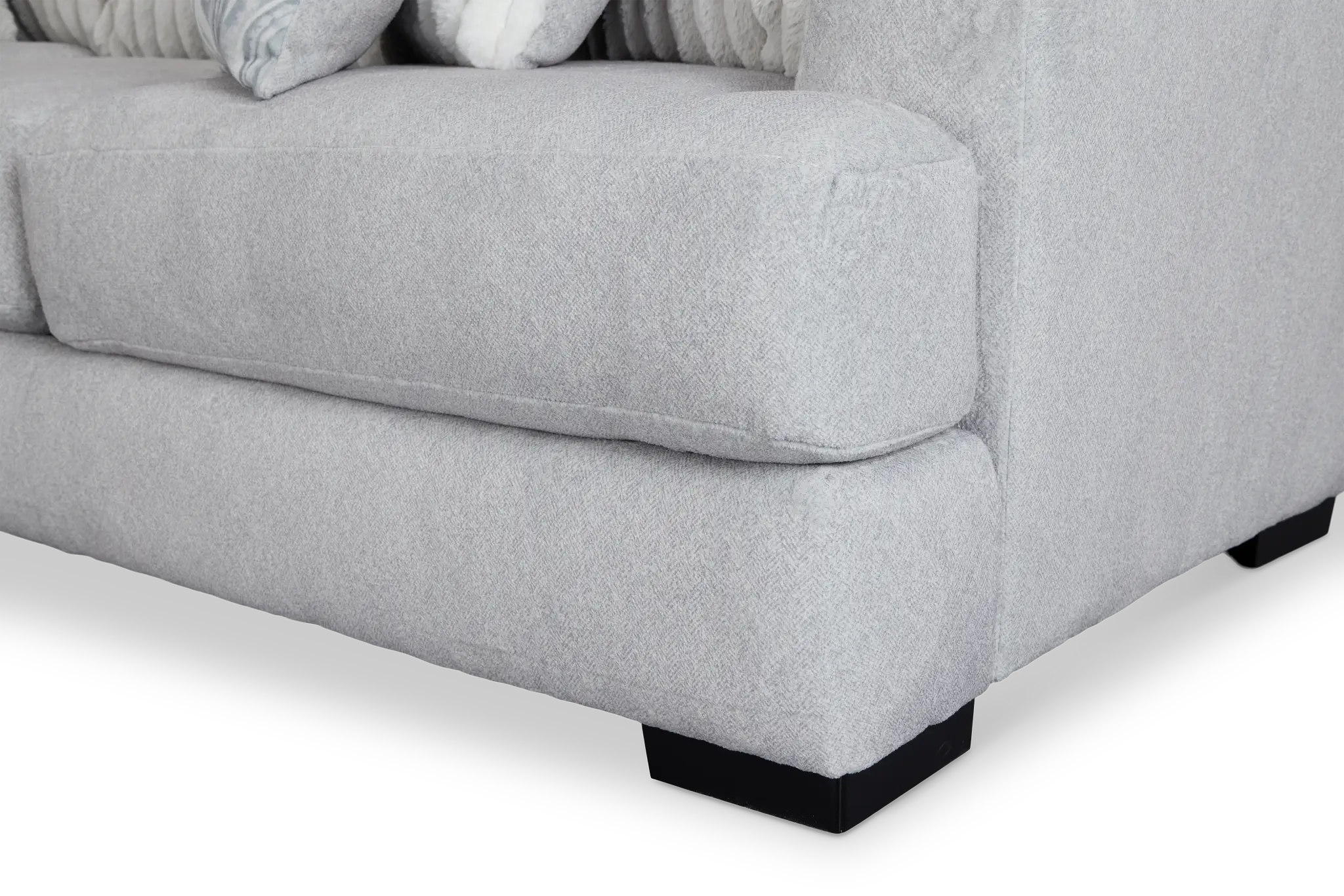 Kylie Light Gray Fabric Medium Left Chaise Sectional Kylie Light Gray Fabric Medium Left Chaise Sectional