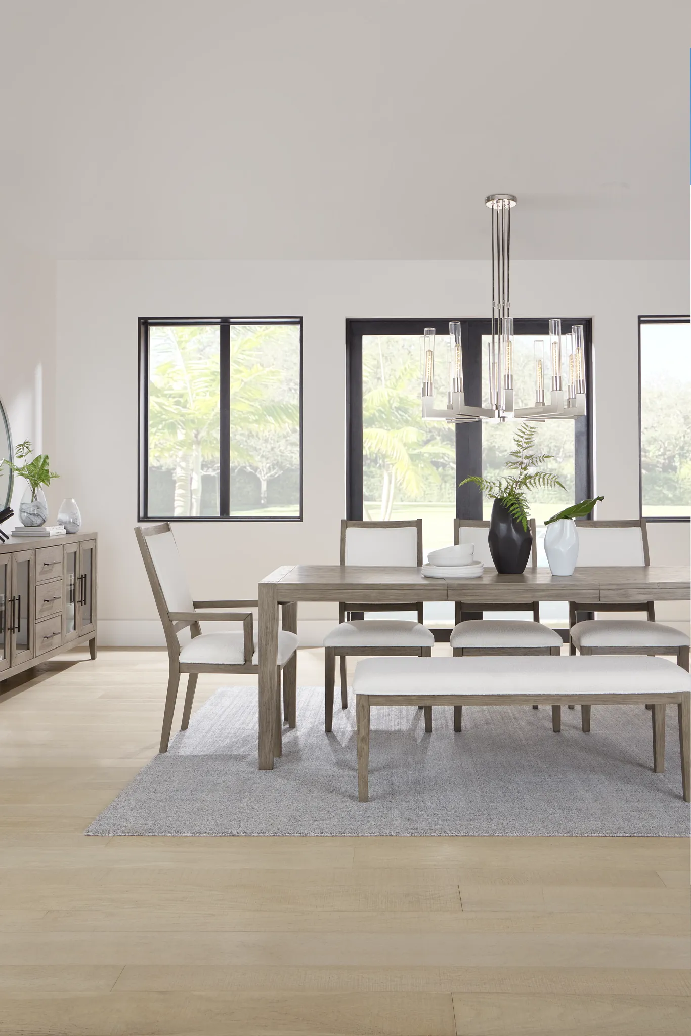 Alden Gray Rectangular Table