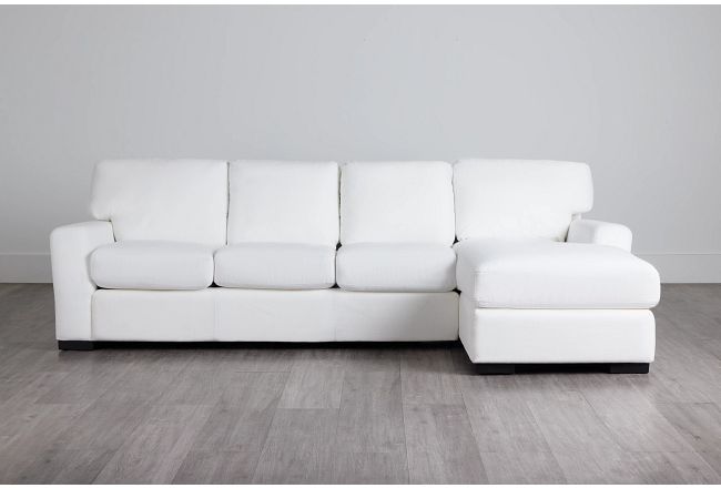 Lainey White Right Chaise Sectional