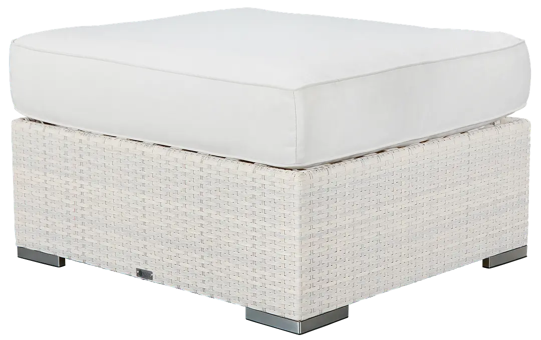 Biscayne White Ottoman Biscayne White Ottoman