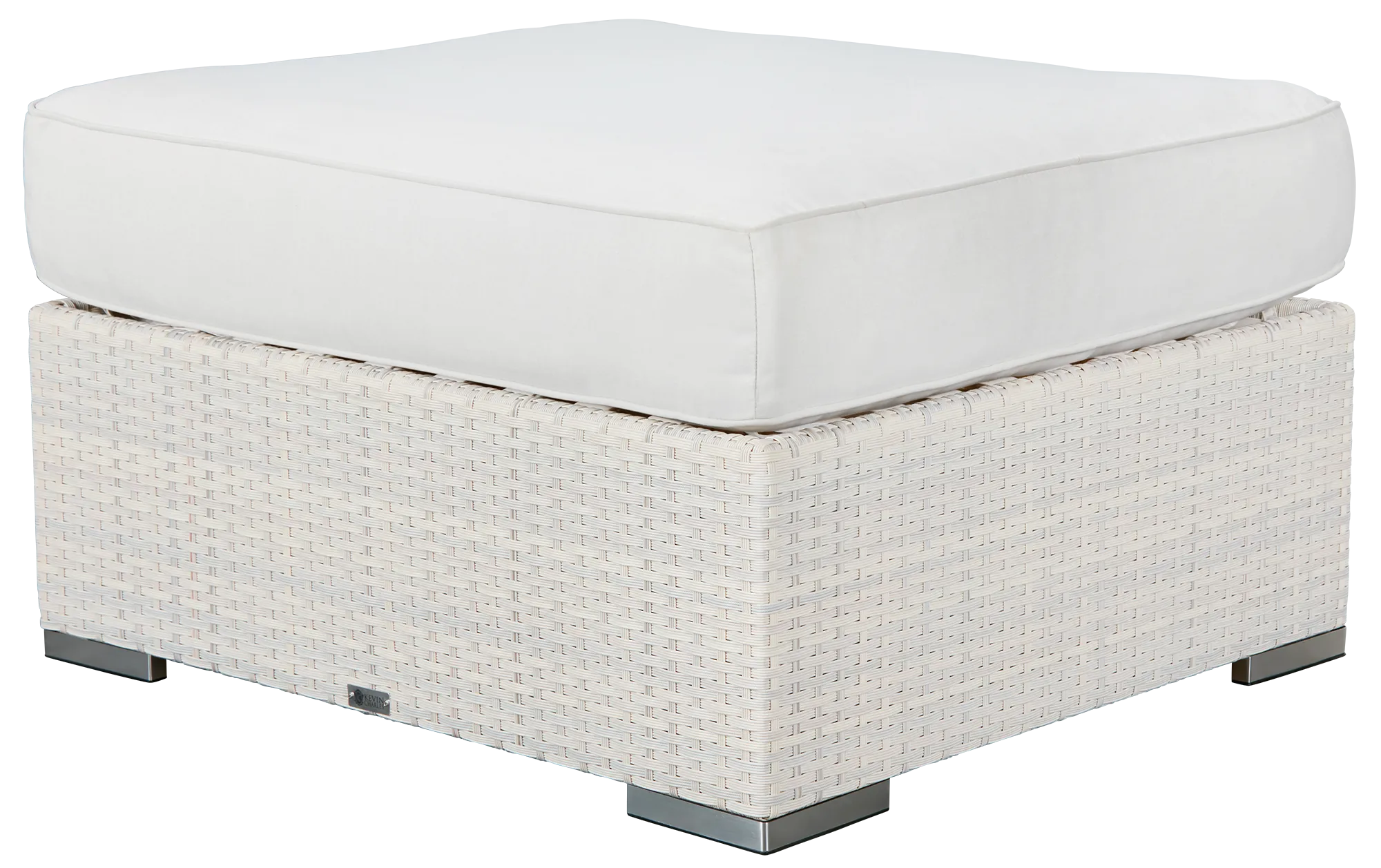 Biscayne White Ottoman