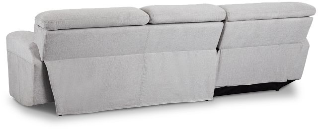 Callum Light Gray Storage Small Left Power Chaise Sleeper Sectional