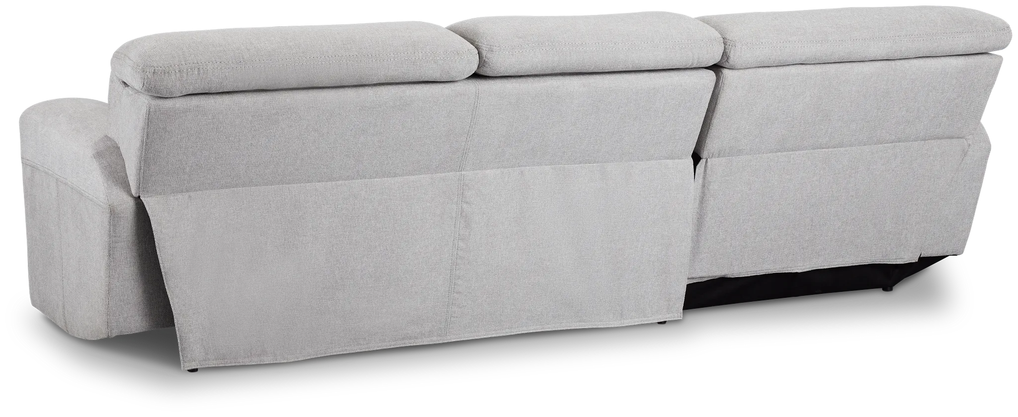 Callum Light Gray Storage Small Left Power Chaise Sleeper Sectional