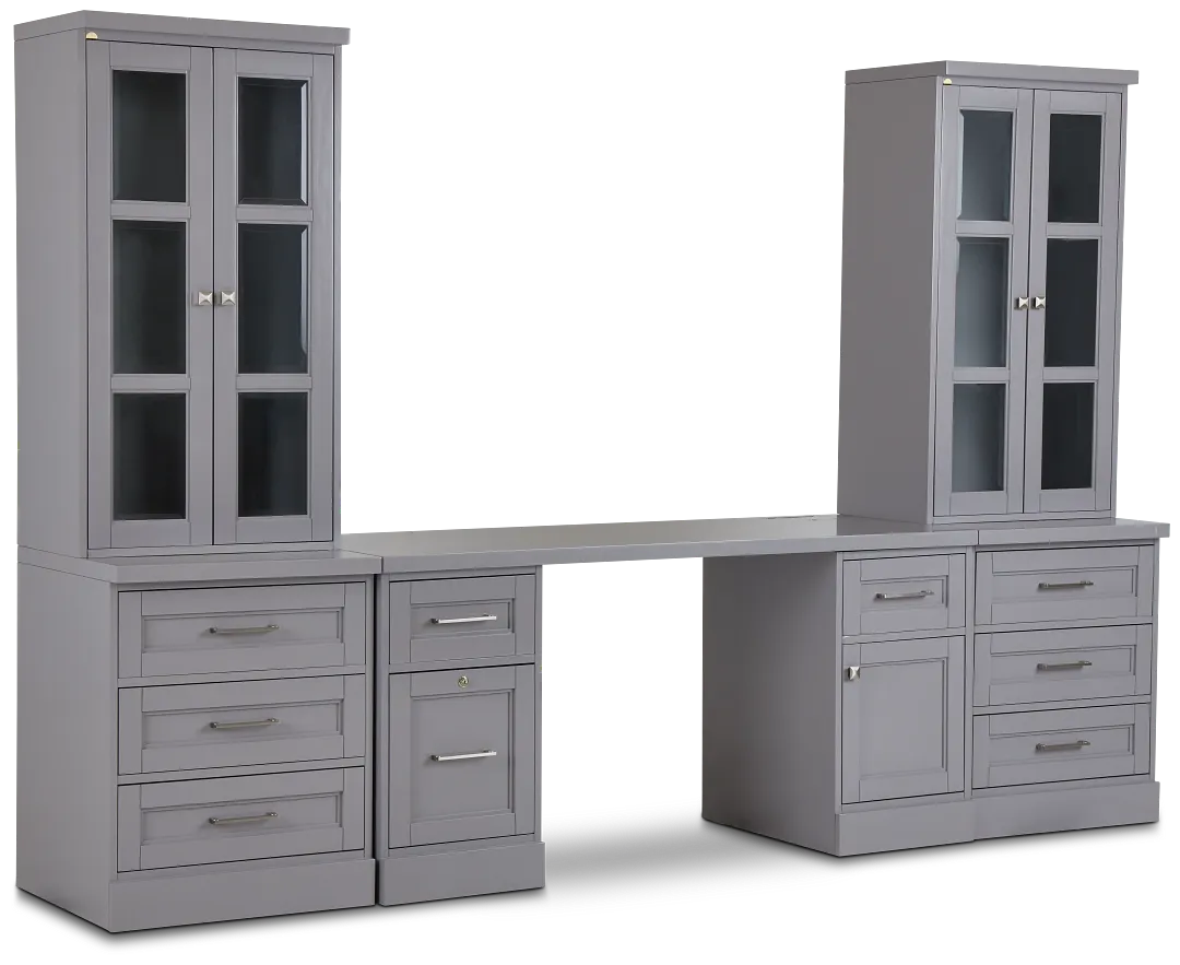 Newport Gray Drawer Wall Desk