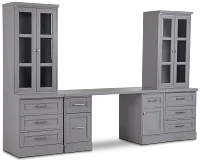 Newport Gray Drawer Wall Desk