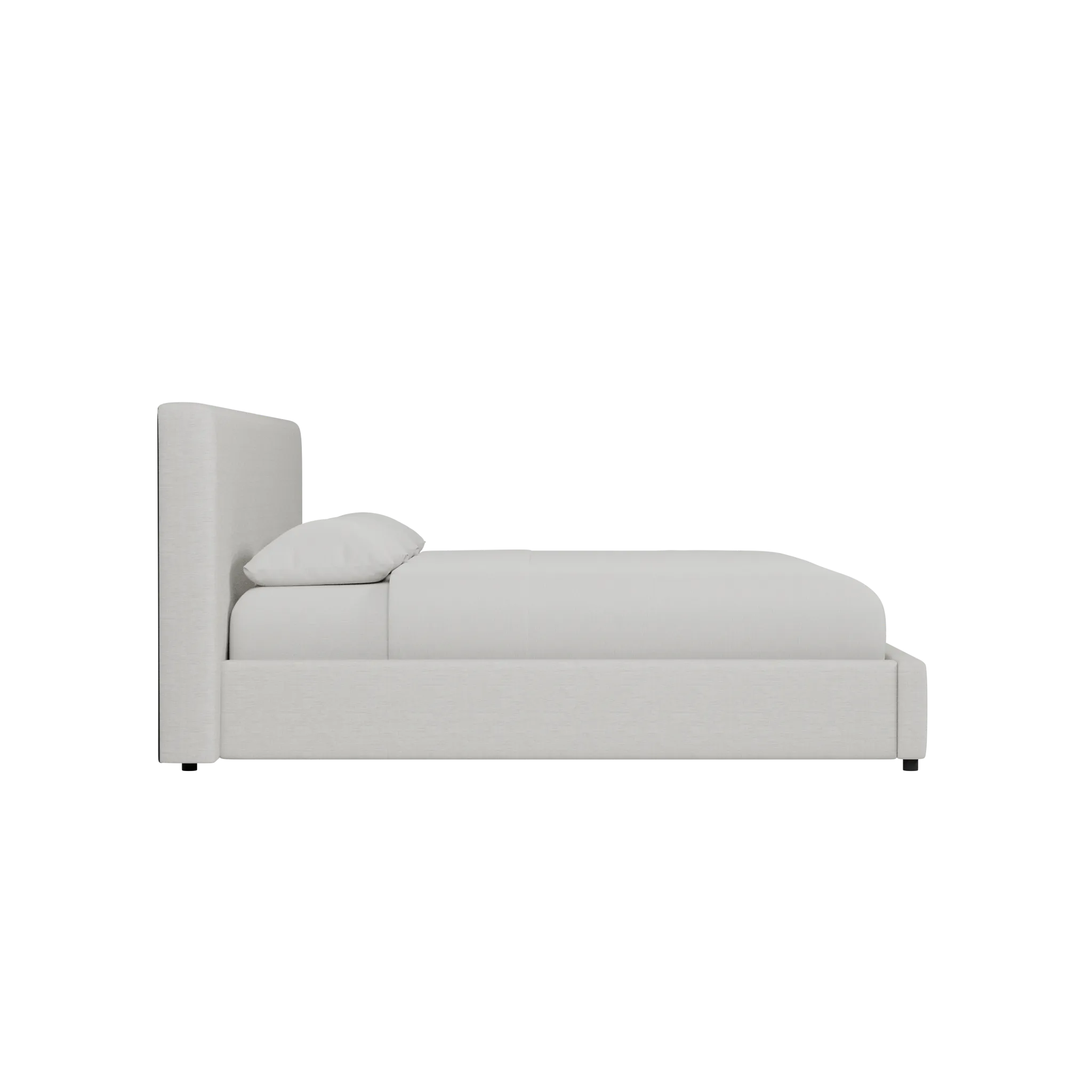 Grayton Maguire Ivory 44" Upholstered Platform Bed