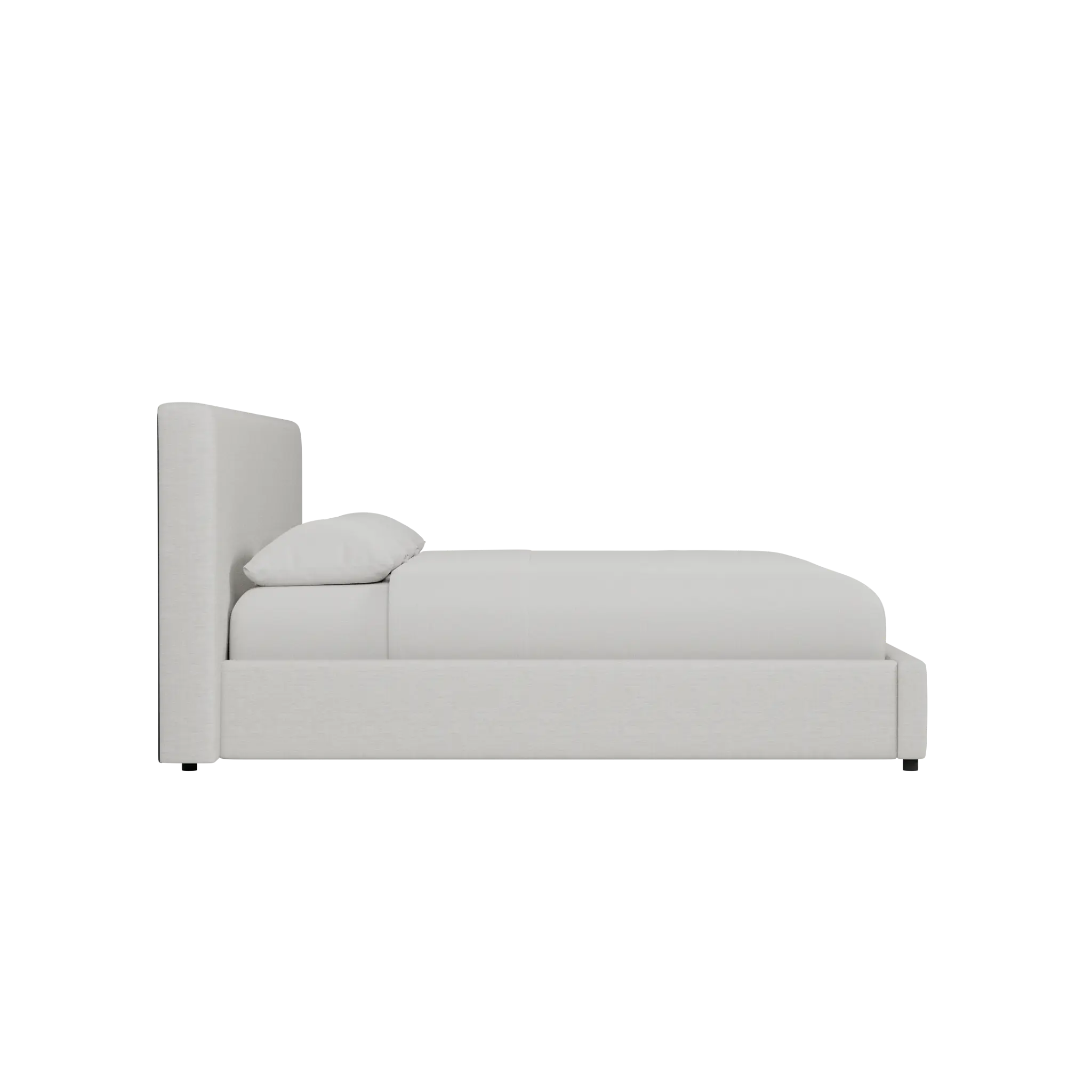Grayton Maguire Ivory 44" Upholstered Platform Bed Grayton Maguire Ivory 44" Upholstered Platform Bed