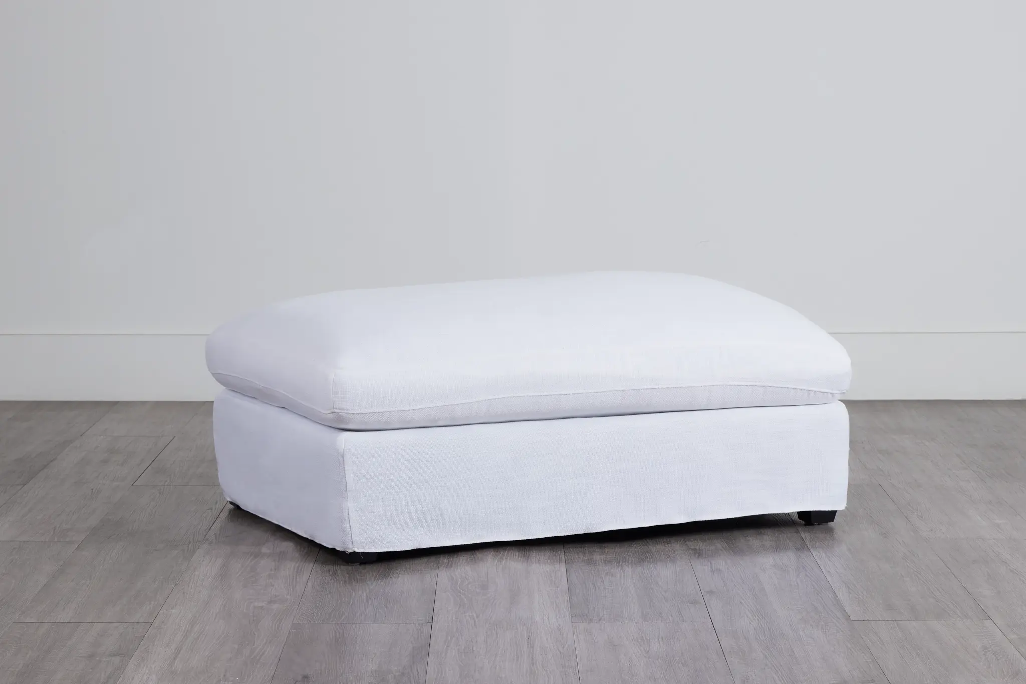 Willow White Fabric Ottoman Willow White Fabric Ottoman