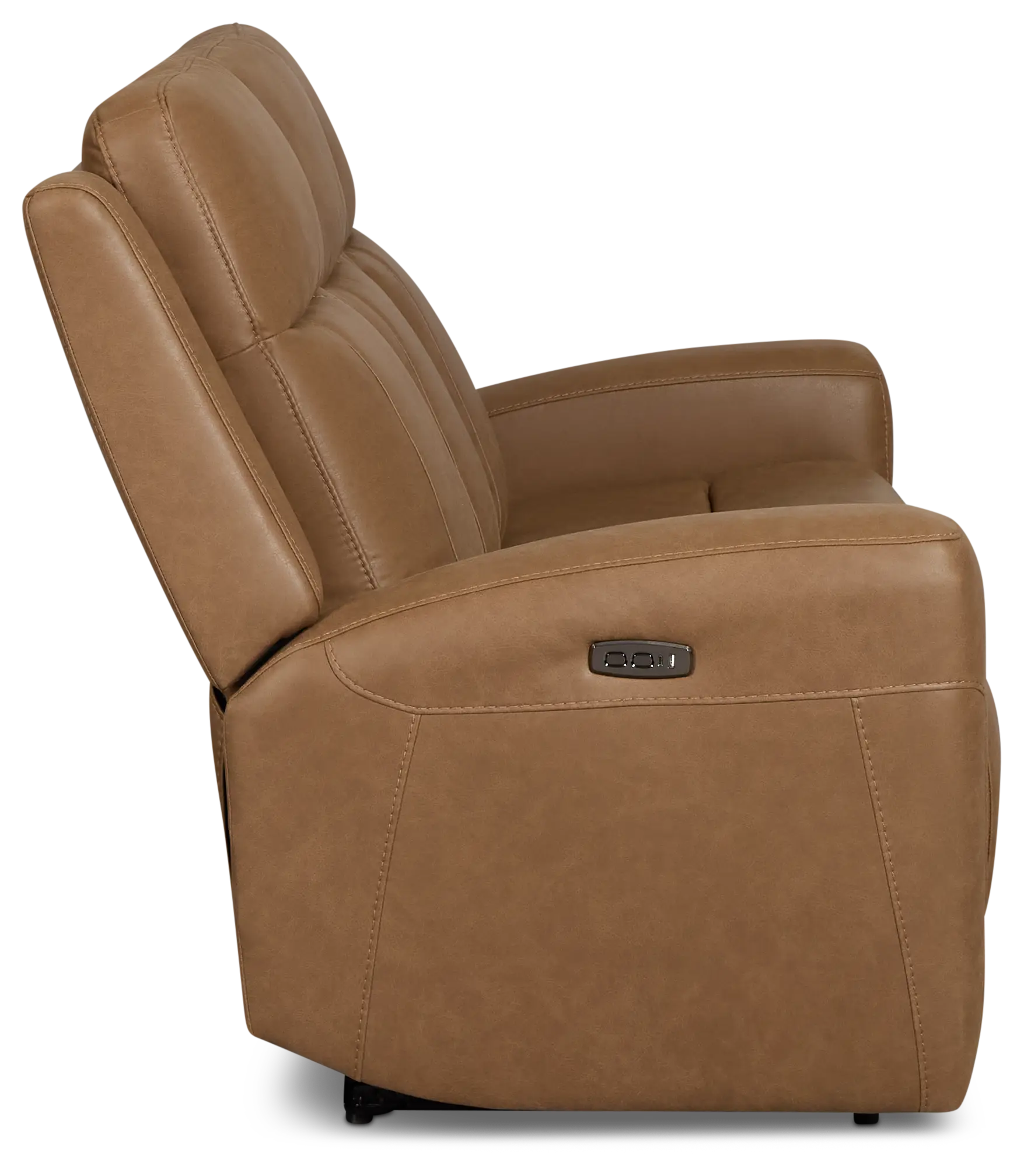 Colton Brown Micro Power Reclining Sofa W/ Power Headrest Colton Brown Micro Power Reclining Sofa W/ Power Headrest