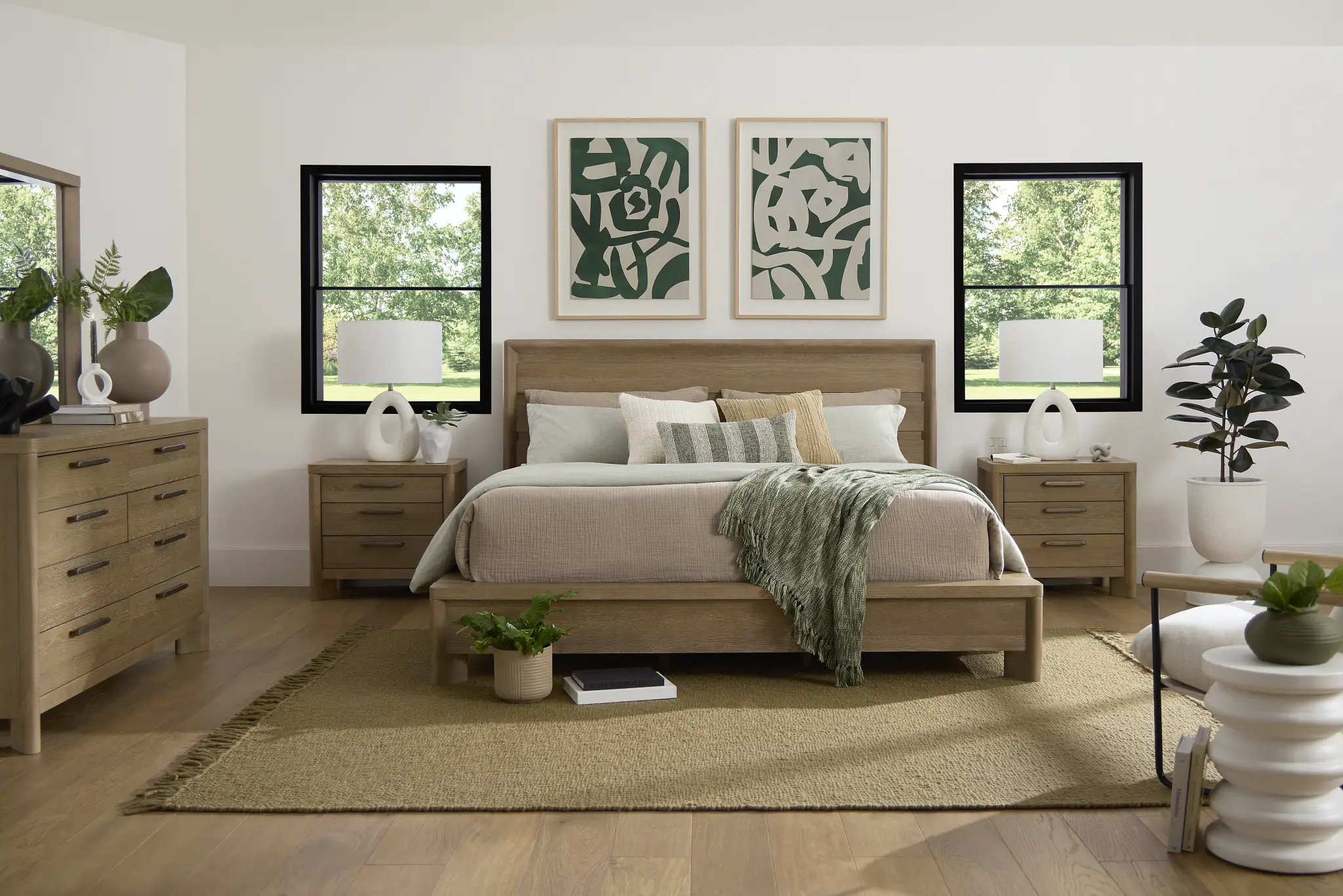 Alton Light Tone Platform Bed Alton Light Tone Platform Bed