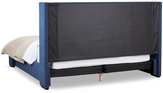 Adrian Dark Blue Uph Shelter Bed