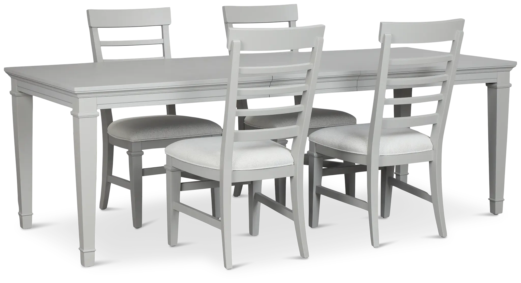 Cape Cod Gray Rect Table & 4 Upholstered Chairs Cape Cod Gray Rect Table & 4 Upholstered Chairs
