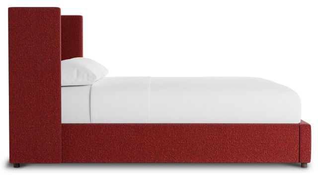 Captiva Elite Red 48" Upholstered Shelter Bed