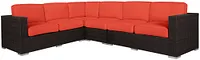 Fina Orange Large Two-arm Sectional