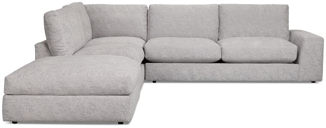 Calista Pewter Fabric Large Left Bumper Sectional