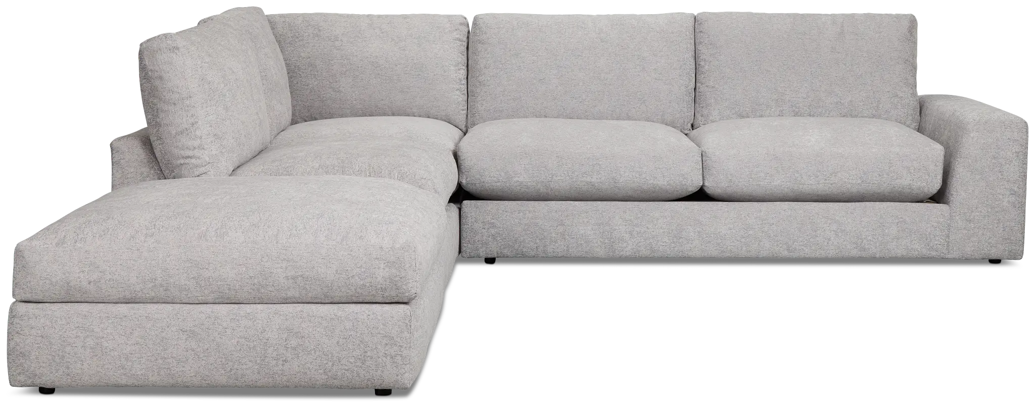 Calista Pewter Fabric Large Left Bumper Sectional Calista Pewter Fabric Large Left Bumper Sectional